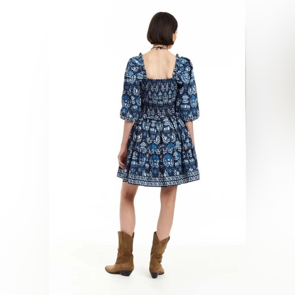 Love the Label Anthropologie Puff Sleeve Cassie Mini Dress in Butterfly Blue - Picture 7 of 16